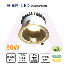 舞光 LED 30W 15cm 挑高防眩崁燈 適用6米 黃光/自然