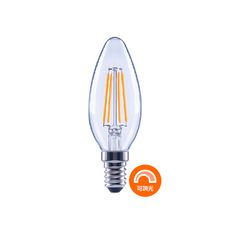 【歐司朗 OSRAM】LED 支援調光 燈絲 燈泡 E14  尖清 2700K  黃光110V