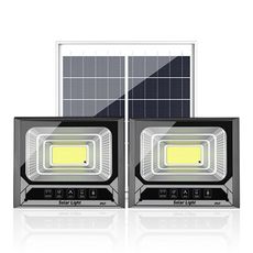 【禾統】300W一拖二 LED智能太陽能人體感應燈 遙控定時 太陽能分體式壁燈 太陽能燈