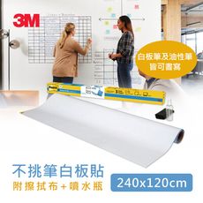 3M EE8X4 利貼狠黏不挑筆白板貼(240x120CM)  7100299521