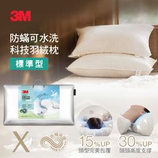 3M 防蹣可水洗科技羽絨枕-標準型 7100332608