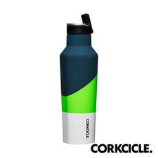 美國CORKCICLE Color Block系列三層真空運動易口瓶/保溫瓶600ml-珍珠綠