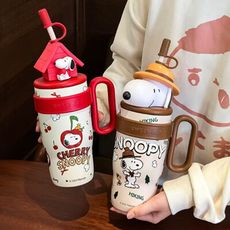 【優貝選】SNOOPY 史努比大容量 經典公仔冰霸杯 多用途咖啡杯/辦公杯/保溫杯 800ML