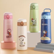 【優貝選】史努比 SNOOPY 316不鏽鋼直飲式 兩用 保冷/保溫 水壺 500ML