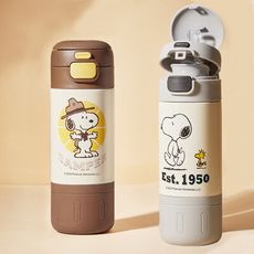 【優貝選】史努比 SNOOPY 升級316不鏽鋼 直飲/吸管 一蓋兩用 保冷/保溫 水壺