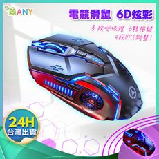 電競滑鼠 可調式4段DPI 6D 滑鼠 機械式 LED燈 BSMI認證 電競滑鼠 機械鼠 USB滑鼠