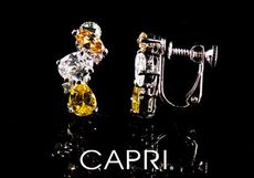 『CAPRI』精鍍白K金鑲CZ鑽 累累果實 夾式耳環