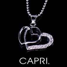 『CAPRI』精鍍白K金鑲CZ鑽 愛心項鍊 《限量一個》