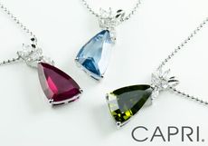 『CAPRI』精鍍白K金鑲CZ鑽 項鍊
