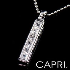 『CAPRI』精鍍白K金鑲CZ鑽 項鍊