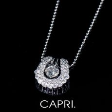 『CAPRI』精鍍白K金鑲CZ鑽 項鍊《限量一個》