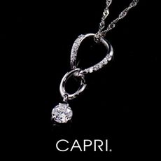 『CAPRI』925銀白K鑲CZ鑽 長項鍊 《限量一個》