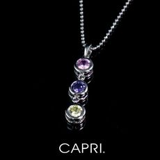 『CAPRI』精鍍白K金鑲CZ鑽 項鍊