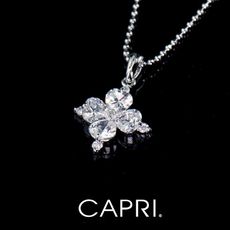 『CAPRI』精鍍白K金鑲CZ鑽 愛心項鍊 《限量一個》