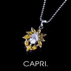 『CAPRI』精鍍白K金鑲CZ鑽 項鍊