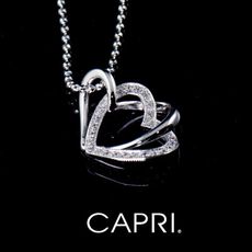 『CAPRI』精鍍白K金鑲CZ鑽 愛心項鍊 《限量一個》