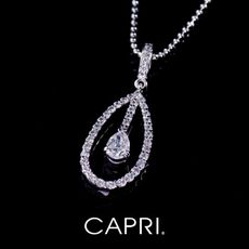 『CAPRI』精鍍白K金鑲CZ鑽 項鍊《限量一個》