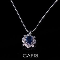 『CAPRI』精鍍白K金鑲CZ鑽  項鍊