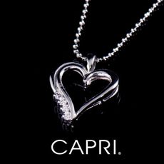 『CAPRI』精鍍白K金 鑲CZ鑽 愛心項鍊 《限量一個》