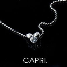 『CAPRI』精鍍白K金鑲CZ鑽 項鍊