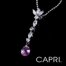 『CAPRI』精鍍白K金鑲CZ鑽 長項鍊