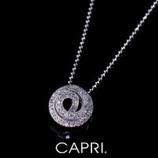 『CAPRI』精鍍白K金鑲CZ鑽 項鍊《限量一個》