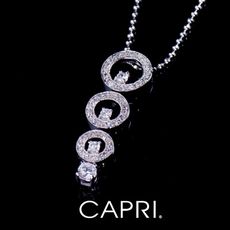 『CAPRI』精鍍白K金 鑲CZ鑽 項鍊 《限量一個》