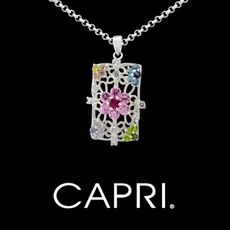 『CAPRI』精鍍白K金鑲CZ鑽 祕密花園項鍊