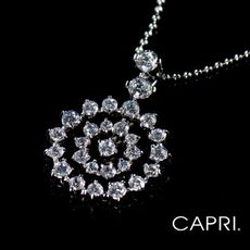 『CAPRI』精鍍白K金鑲CZ鑽 項鍊