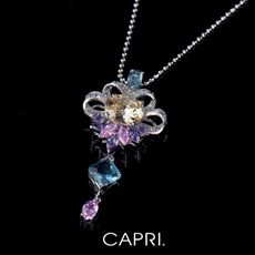 『CAPRI』精鍍白K金鑲CZ鑽 古典風項鍊