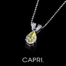 『CAPRI』精鍍白K金鑲CZ鑽 項鍊