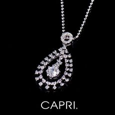 『CAPRI』精鍍白K金 鑲CZ鑽 項鍊 《限量一個》