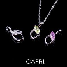 『CAPRI』925銀白K鑲CZ鑽 項鍊