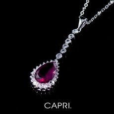 『CAPRI』精鍍白K金鑲CZ鑽 長項鍊《限量一個》