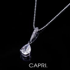 『CAPRI』精鍍白K金鑲CZ鑽 項鍊《限量一個》