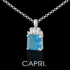 『CAPRI』精鍍白K金鑲CZ鑽 禮物項鍊