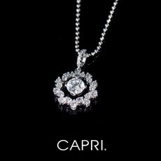 『CAPRI』精鍍白K金鑲CZ鑽 長項鍊 《限量一個》