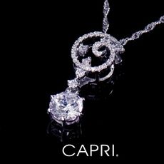 『CAPRI』925銀白K鑲CZ鑽 項鍊 《限量一個》