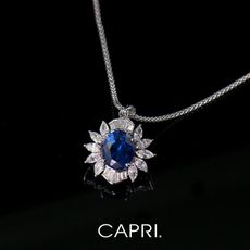 『CAPRI』精鍍白K金鑲CZ鑽 項鍊《限量一個》