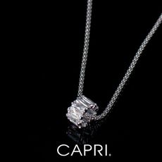 『CAPRI』精鍍白K金鑲CZ鑽 項鍊