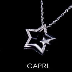 『CAPRI』925銀白K鑲CZ鑽 星星項鍊 《限量一個》