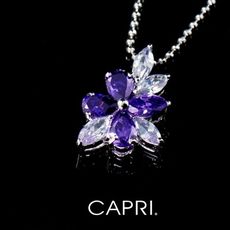 『CAPRI』精鍍白K金鑲CZ鑽 項鍊