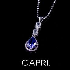 『CAPRI』精鍍白K金鑲CZ鑽 圓圈項鍊《限量一個》