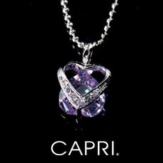 『CAPRI』精鍍白K金 鑲CZ鑽 愛心項鍊 《限量一個》