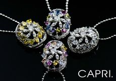 『CAPRI』精鍍白K金鑲CZ鑽 項鍊