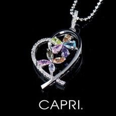 『CAPRI』精鍍白K金鑲CZ鑽 愛心項鍊 《限量一個》