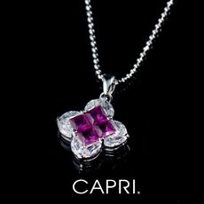 『CAPRI』精鍍白K金鑲CZ鑽 項鍊