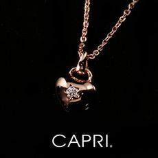 『CAPRI』精鍍玫瑰金鑲CZ鑽 愛心項鍊 《限量一個》