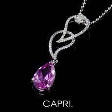 『CAPRI』精鍍白K金鑲CZ鑽 長項鍊《限量一個》