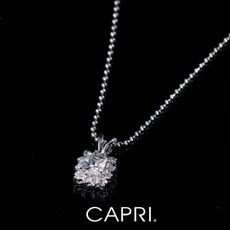 『CAPRI』精鍍白K金鑲CZ鑽 項鍊